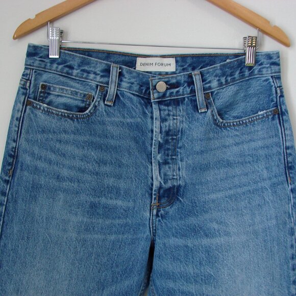 Aritzia Denim Forum Jeans The Ex Boyfriend Organic Cotton Ankle Medium Wash 30 - Picture 4 of 16